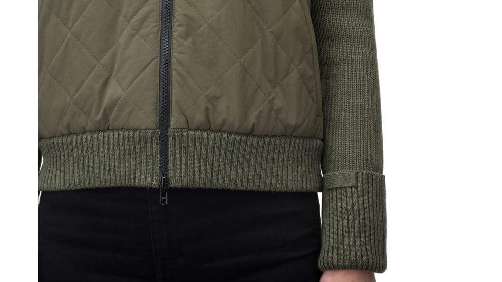 Nobis Ada Quilted Full Zip Sweaters - Womans, Fatigue, Extra Small, ADA-Fatigue-XS
