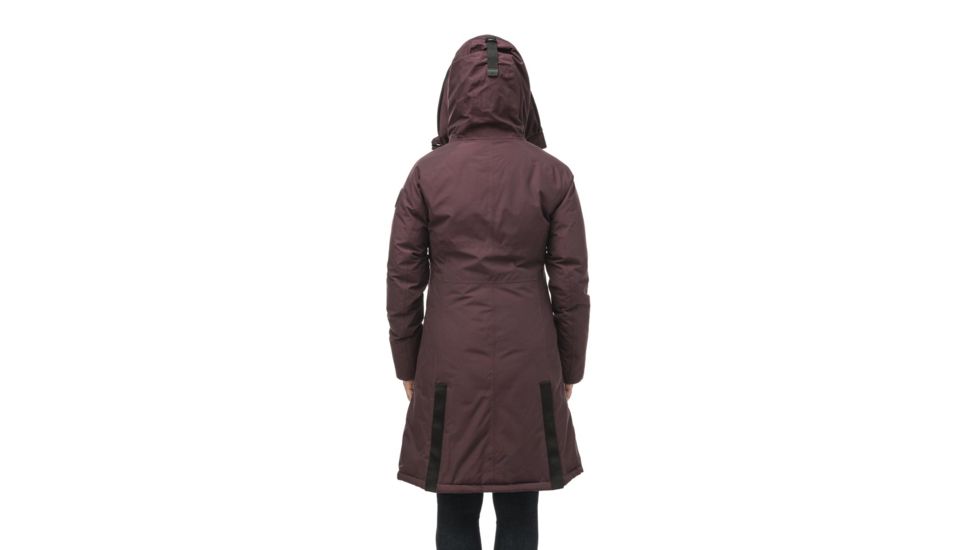 Nobis Alissa Midi Fitted Parka - Womens, Burgundy, Extra Small, ALISSA-CY BURGUNDY-XS