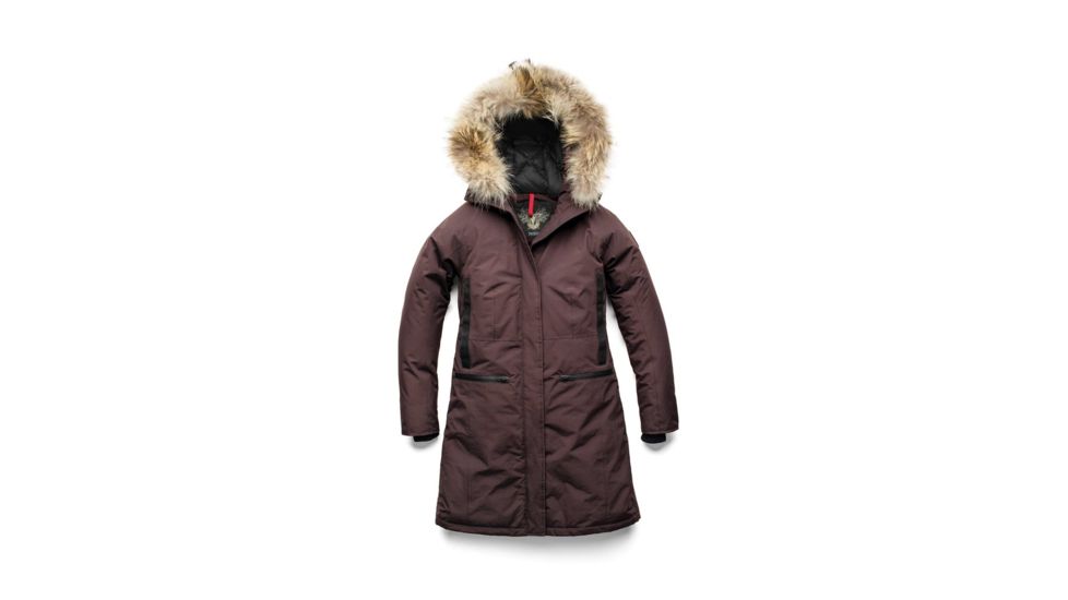 Nobis Alissa Midi Fitted Parka - Womens, Burgundy, Extra Small, ALISSA-CY BURGUNDY-XS