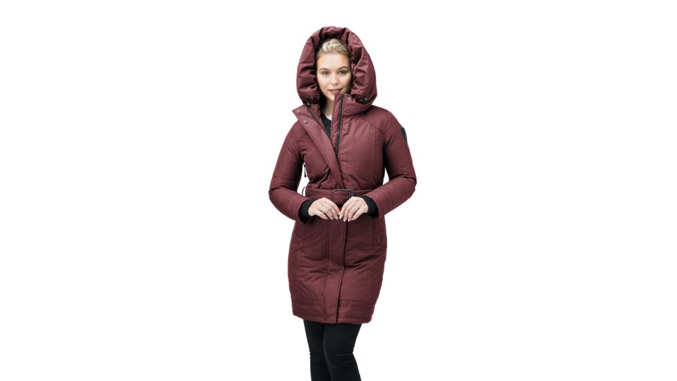 Nobis Astrid Parka - Womens, Crosshatch Red Rum, Extra Small, ASTRID-CH RED RUM-XS