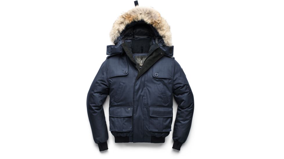 Nobis Cartel Bomber Jacket - Mens -Crosshatch Navy-Small