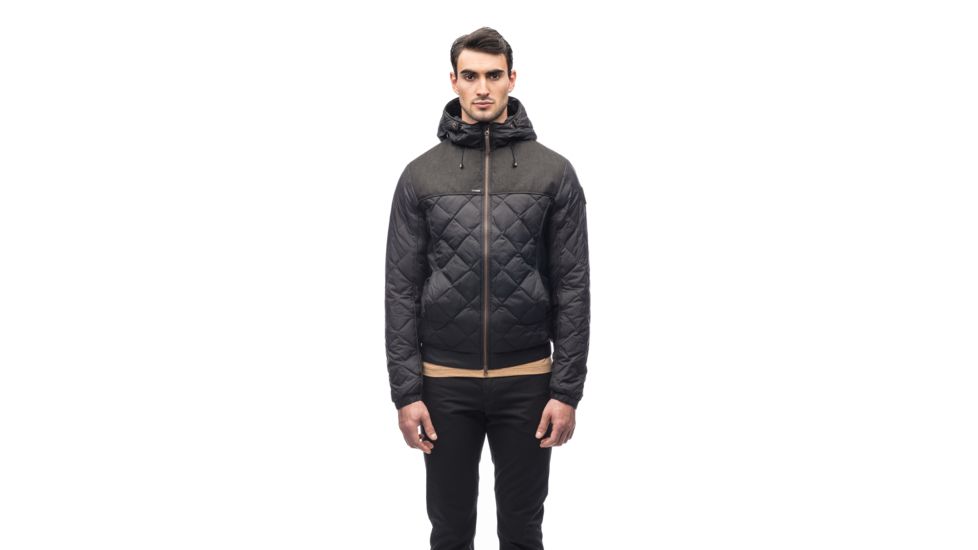 Nobis Elroy Quilted Hooded Jacket - Mens -Black/Heathered Black-X-Small