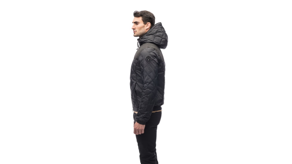 Nobis Elroy Quilted Hooded Jackets - Mens, Black/H. Black, Medium, ELROY-ZQ-BlackHBlack-M