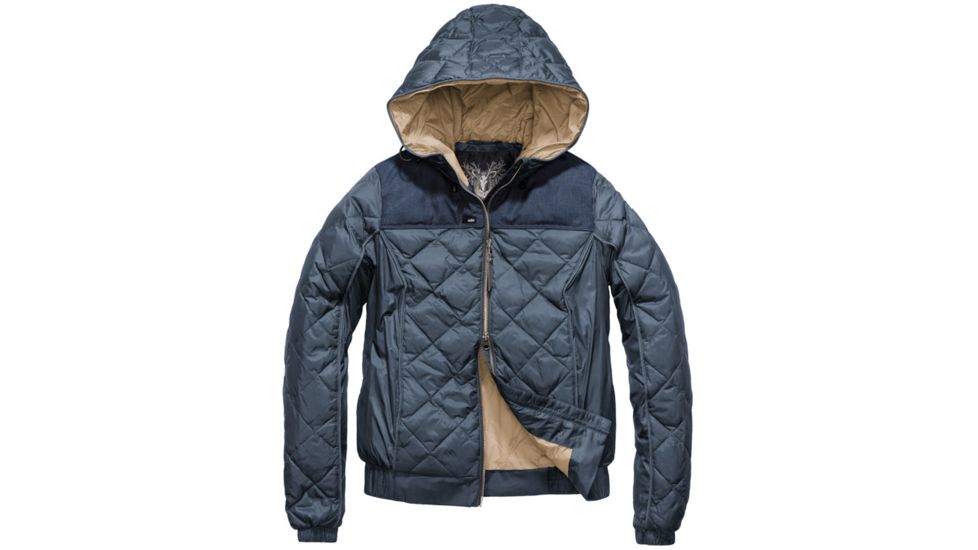 Nobis Elroy-Se Quilted Hooded Jacket - Mens, Foggy Blue / H. Navy, Extra Small, ELROY-SE-FoggyBlue/HNavy-XS