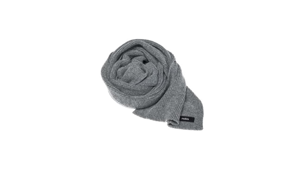 Nobis Flume Unisex Ribbed Knit Scarf, Gravel, One Size, FLUME-Gravel-OS