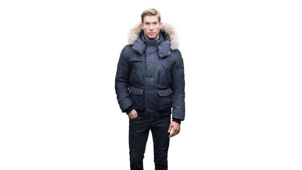 Nobis Higgins Bomber Jacket - Mens, Crosshatch Navy, Medium, HIGGINS-CH NAVY-M