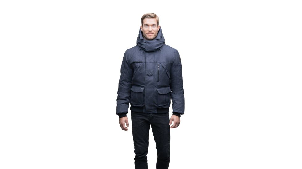 Nobis Higgins Bomber Jacket - Mens, Crosshatch Navy, Medium, HIGGINS-CH NAVY-M