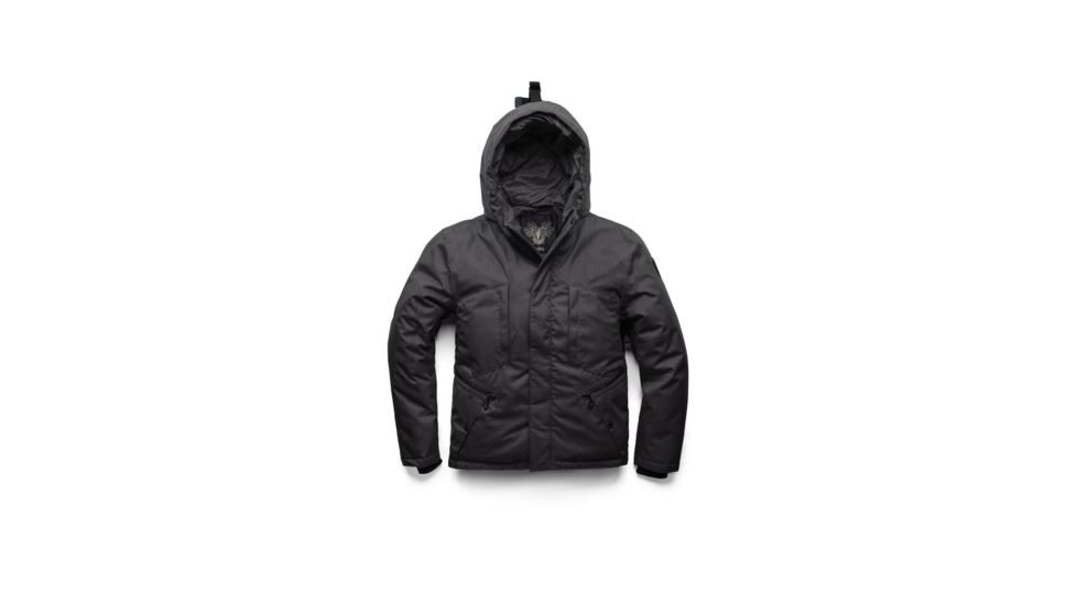 Nobis Holt Hooded Hip Length Jacket - Mens, Crosshatch Black, Small, HOLT-CH BLACK-S
