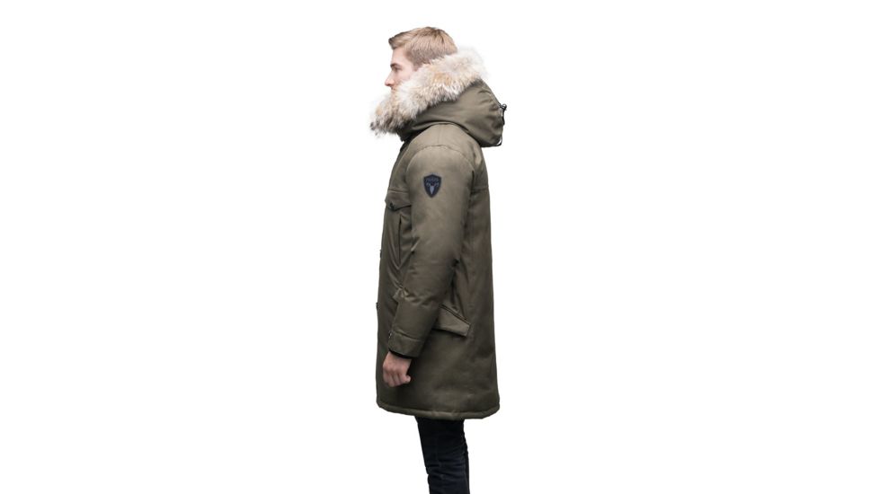 Nobis Johan Long Parka - Mens -Army Green-Large