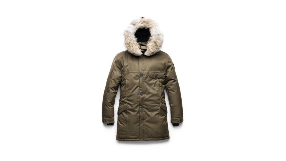 Nobis Johan Long Parka - Mens -Army Green-Large