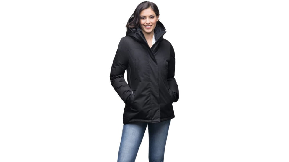 Nobis Lindsay Hip Length Parka - Womens, Crosshatch Black, Extra Small, LINDSAY-CH BLACK-XS