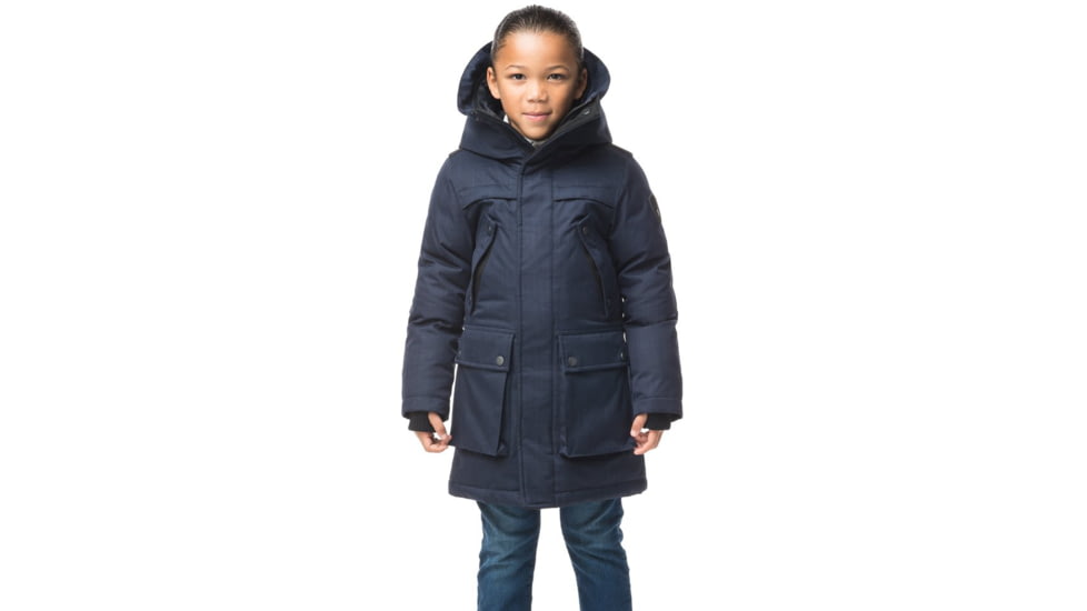 Nobis Little Yatesy Kids Long Parka, Navy, Large, LITTLEYATESY-Navy-L