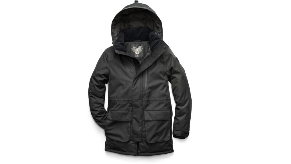 Nobis Martin Hooded Parka - Mens, Crosshatch Black, Small, MARTIN-CH BLACK-S
