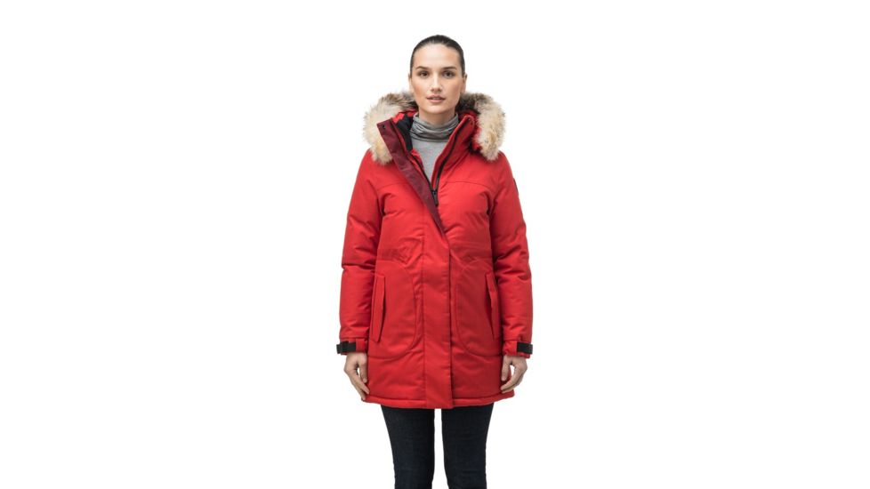 Nobis Maya Parka - Womens, Crosshatch Vermillion, Extra Small, MAYA-CH VERMILLION-XS
