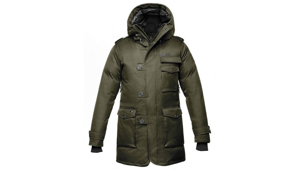 Nobis Shelby Military Parka - Mens -Crosshatch Army Green-Medium