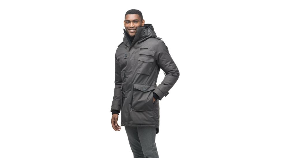 Nobis Shelby Military Parka - Mens, Crosshatch Steel Grey, Small, SHELBY-CH STEEL GREY-S