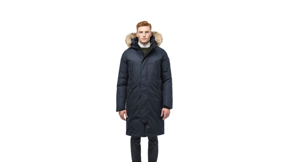 Nobis Will Knee Length Parka - Mens, Crosshatch Navy, Extra Large, WILL-CH NAVY-XL