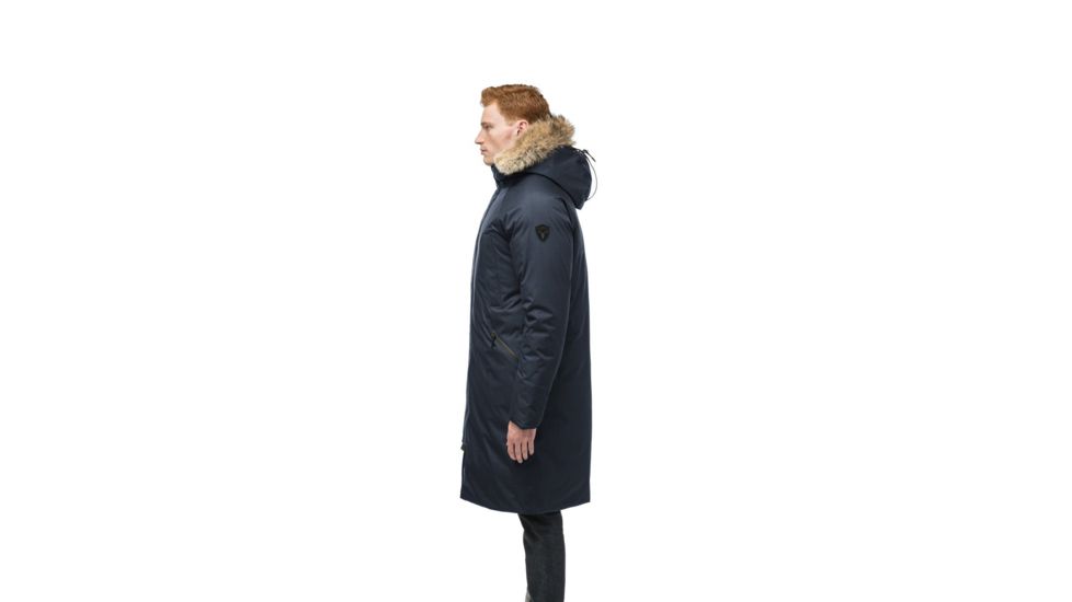 Nobis Will Knee Length Parka - Mens, Crosshatch Navy, Extra Large, WILL-CH NAVY-XL