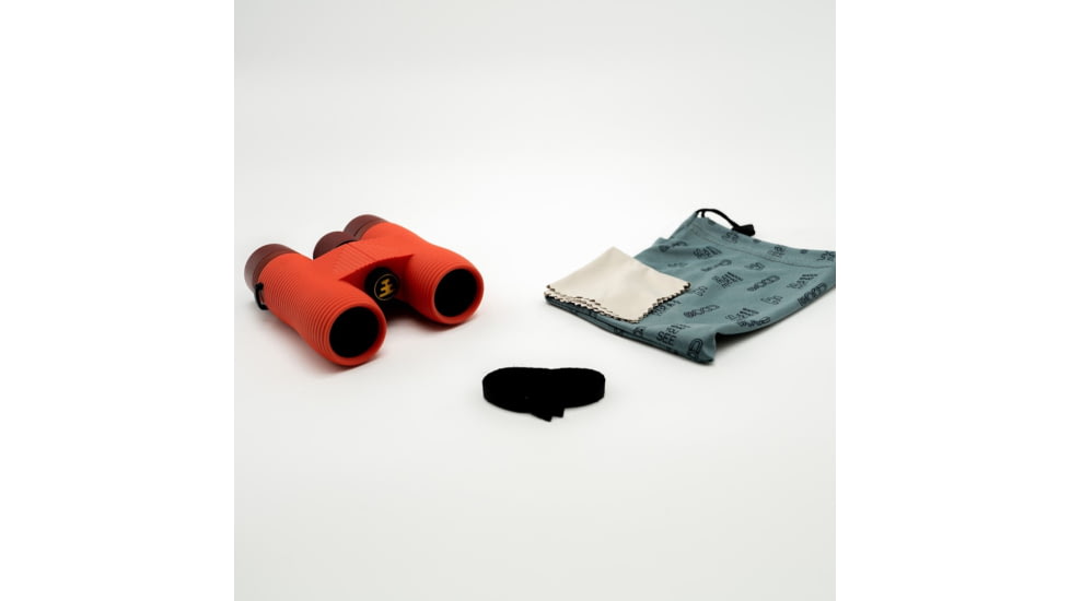 Nocs Provisions Field Issue 8x32mm Roof Prism Waterproof Binoculars, Rugged, Coral Red, NOC-FLD-RED