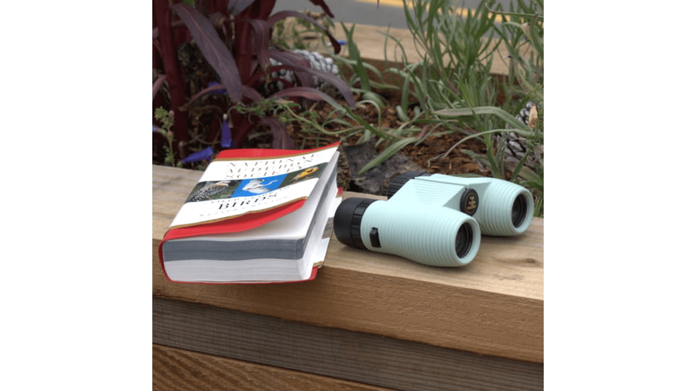 Nocs Provisions Standard Issue 10x25mm Roof Prism Waterproof Binoculars, Rugged, Icy Mint, NOC-STX-GN3