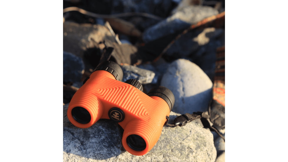 Nocs Provisions Standard Issue 10x25mm Roof Prism Waterproof Binoculars, Rugged, Sunset Orange, NOC-STX-ORG