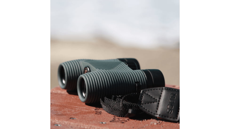 Nocs Provisions Standard Issue 10x25mm Roof Prism Waterproof Binoculars, Rugged, Willow Gray, NOC-STX-GRY