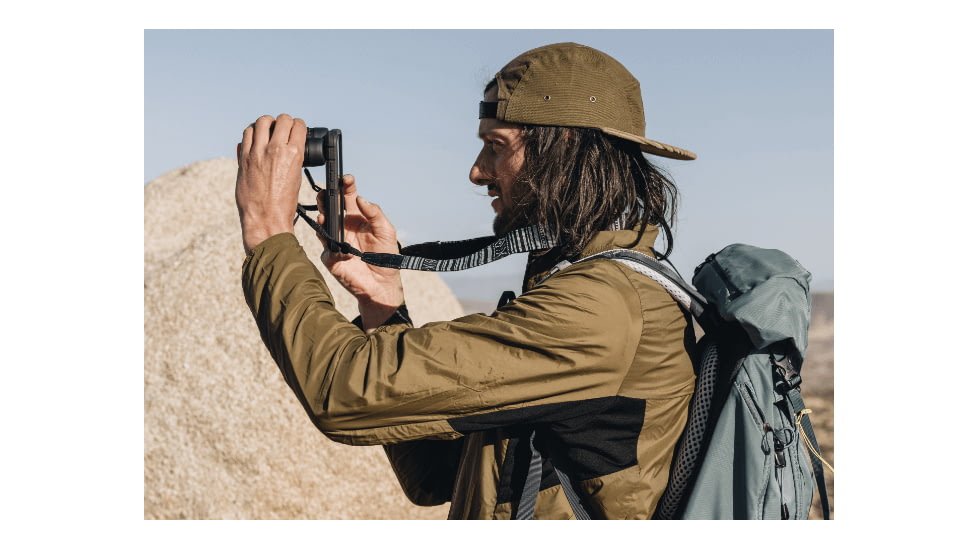 Nocs Provisions Standard Issue 8x25mm Roof Prism Waterproof Binoculars, Rugged, Poppy Orange, NOC-STD-ORG