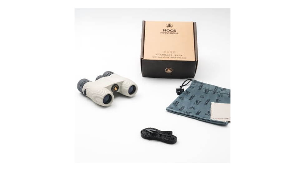 Nocs Provisions Standard Issue 8x25mm Roof Prism Waterproof Binoculars, Rugged, Granite Gray, NOC-STD-GRY
