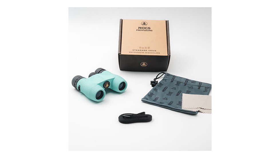 Nocs Provisions Standard Issue 8x25mm Roof Prism Waterproof Binoculars, Rugged, Sea Foam Green, NOC-STD-GN2
