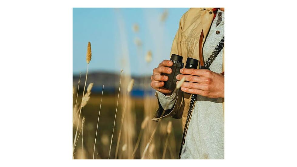 Nocs Provisions Standard Issue 8x25mm Roof Prism Waterproof Binoculars, Rugged, Squid Ink Black, NOC-STD-BLK