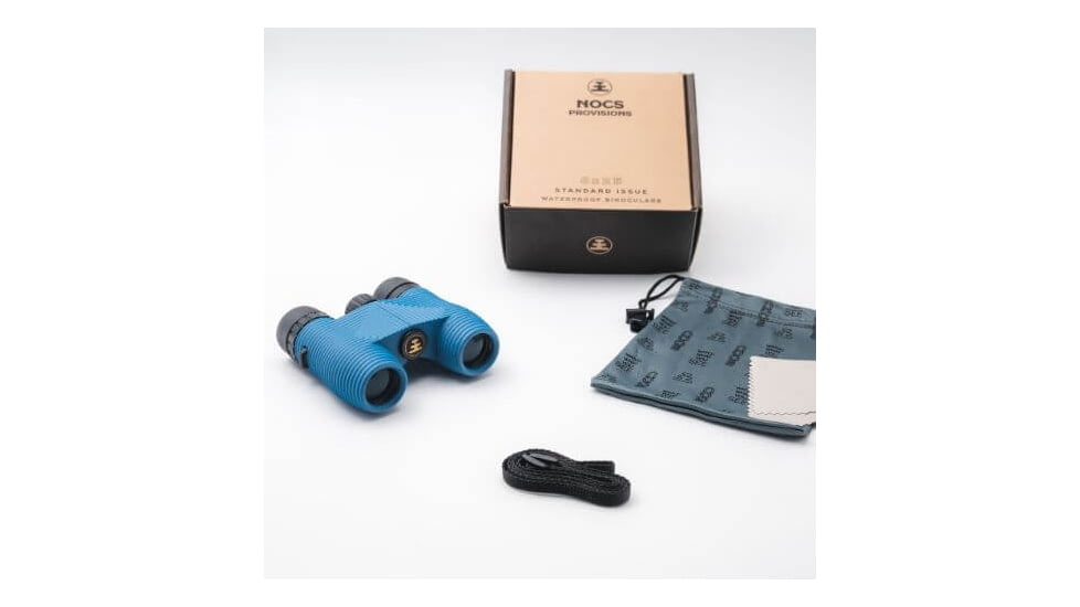 Nocs Provisions Standard Issue 8x25mm Roof Prism Waterproof Binoculars, Rugged, Cobalt Blue, NOC-STD-BLU