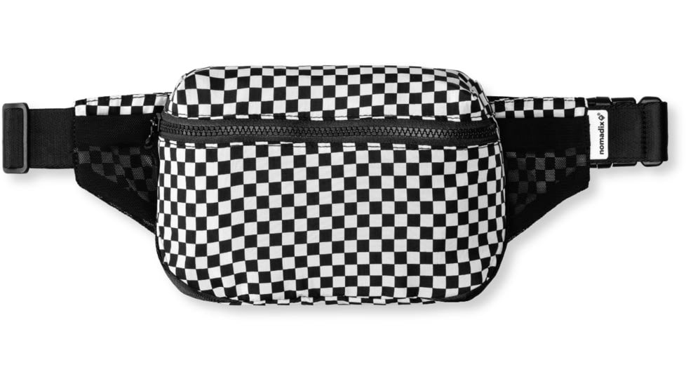 Nomadix 2L Fanny Pack, Check Black, 3in x 6in x 9in, FP-CHEC-103