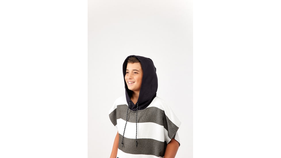 Nomadix Changing Poncho, Stripes Noll Black, Small/Medium, KCP-STRP-101