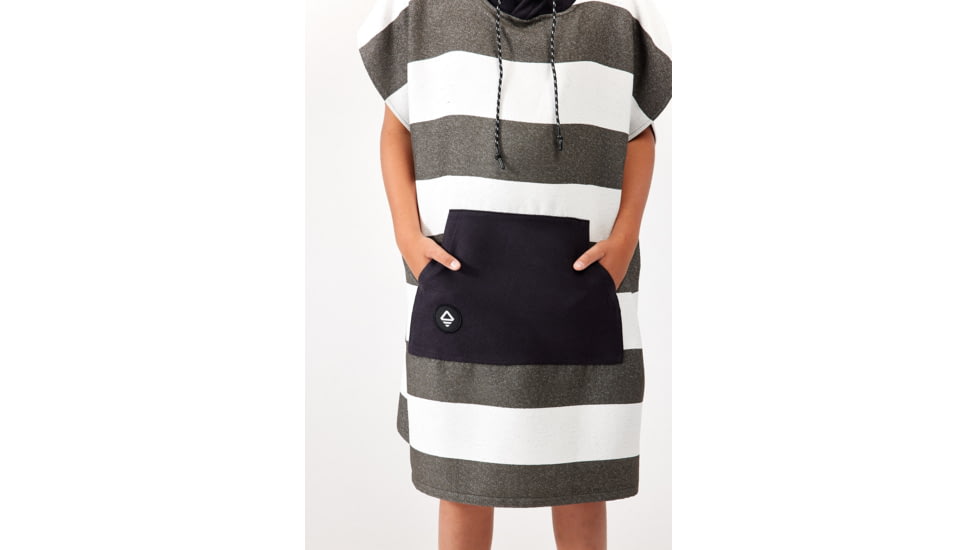 Nomadix Changing Poncho, Stripes Noll Black, Small/Medium, KCP-STRP-101