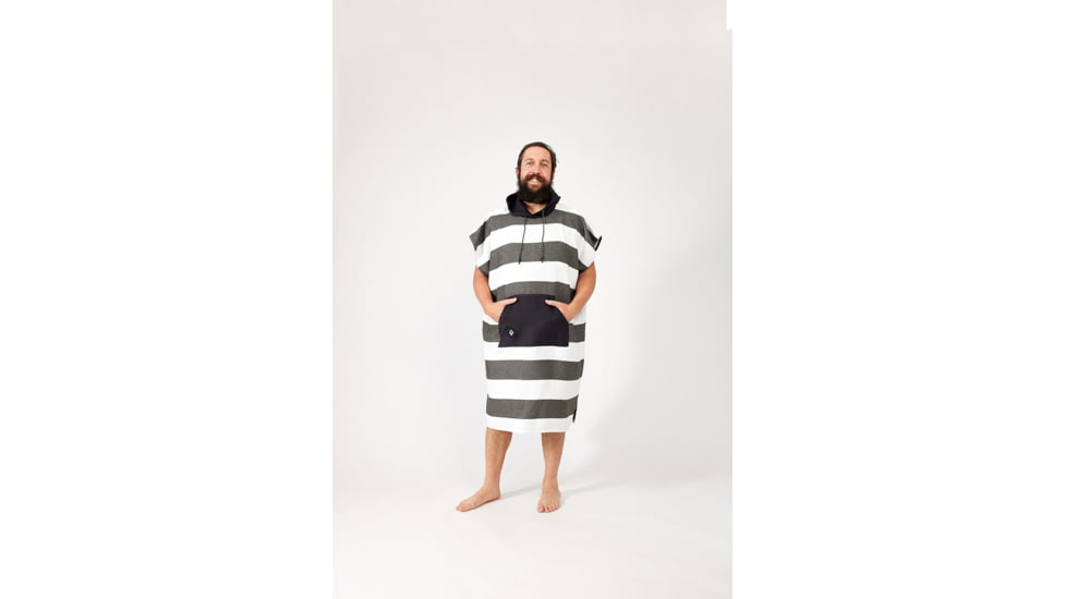 Nomadix Changing Poncho, Stripes Noll Black, Small/Medium, KCP-STRP-101