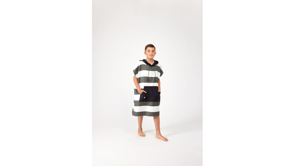 Nomadix Changing Poncho, Stripes Noll Black, Small/Medium, KCP-STRP-101