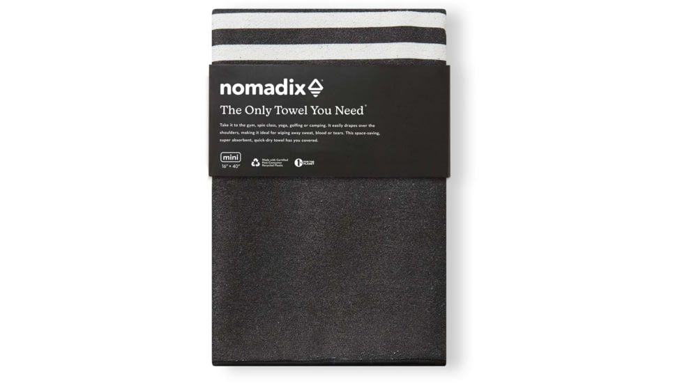 Nomadix Mini Towel, Poolside Black, One Size, DA-POOL-106