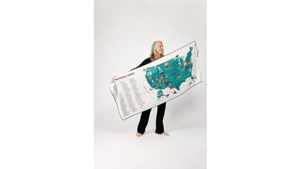 Nomadix Original Towel, 59 Parks - US Map, One Size, NM-NPMP-101