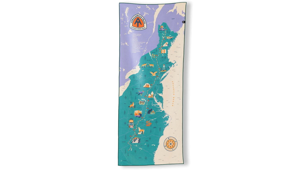 Nomadix Original Towel, Appalachian Trail, 30in x 72.5in, NM-ATMP-101