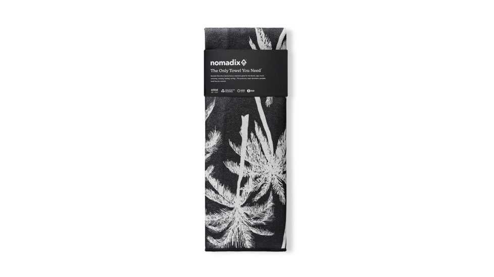 Nomadix Original Towel, Bunch Palms Black, 30in x 72.5in, NM-BUPA-101