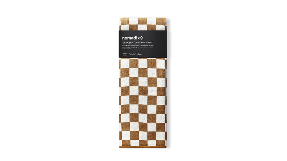 Nomadix Original Towel, Check Coconut, 30in x 72.5in, NM-CHEC-101