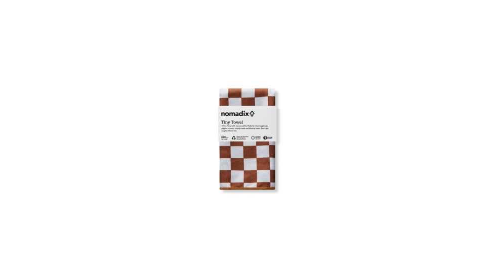Nomadix Tiny Towel, Check Coconut, 10inx10in, TT15-CHEC-101