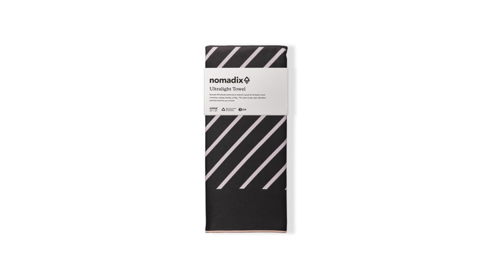 Nomadix Ultralight Towel, Rain Black, One Size, PKXL-RAIN-101