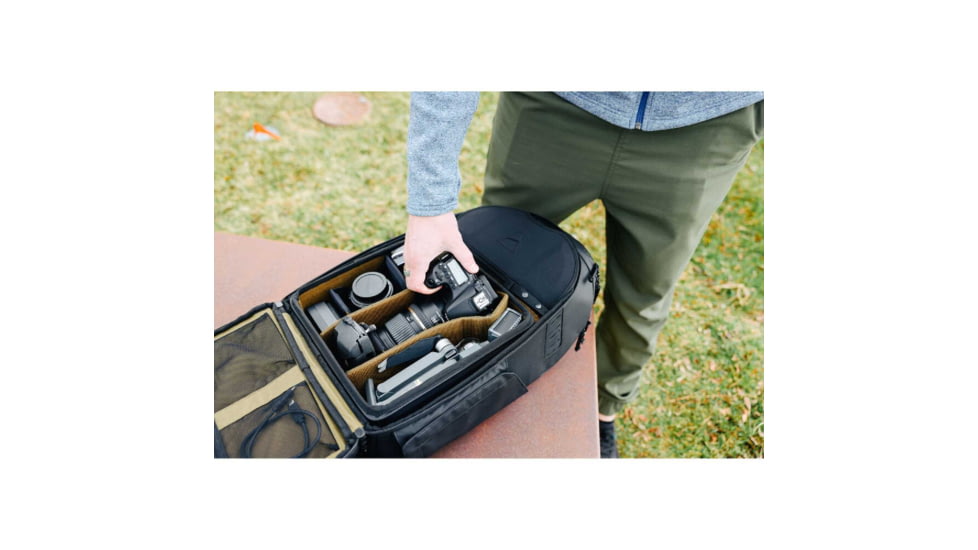 NOMATIC McKinnon 25L Camera Pack w/ Ladder, 1 Large Cube, Black, PMP1LC-BLK-01