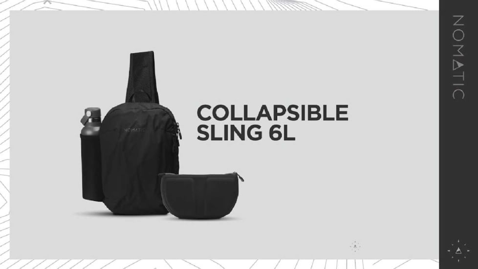 NOMATIC Navigator Collapsible Sling, 6L, Black, 6L, CSLIN6-BLK-01