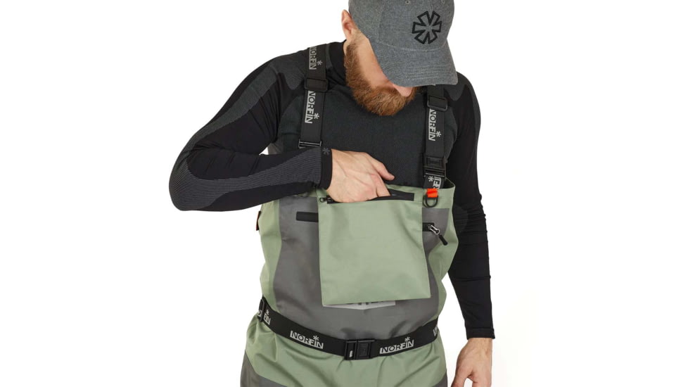 Norfin Waders Pilot Sttokingfoot - Mens, Lt Green Gray, 12, 83321-04XL