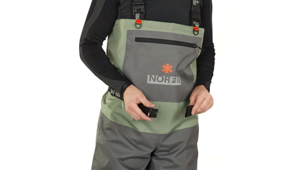 Norfin Waders Pilot Sttokingfoot - Mens, Lt Green Gray, 12, 83321-04XL