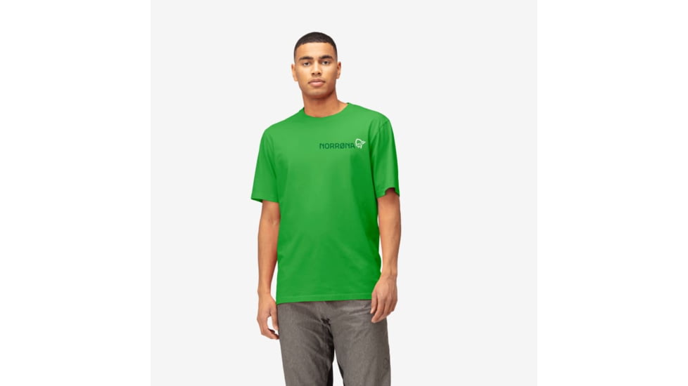 Norrona /29 Cotton Duotone T-Shirt- Mens, Classic Green, Medium, 3414-22-3384-M