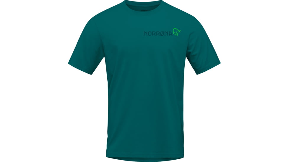Norrona /29 Cotton Duotone T-Shirt- Mens, Everglade, Large, 3414-22-3413-L