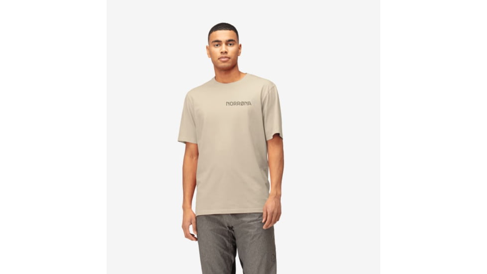 Norrona /29 Cotton Duotone T-Shirt- Mens, Pure Cashmere, Medium, 3414-22-9001-M